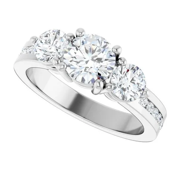Three-Stone Engagement Ring Image 5 Shipley's Fine Jewelry Hampstead, MD