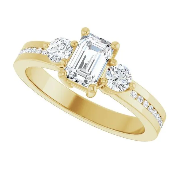 Three-Stone Engagement Ring Image 5 Northwood Jewelers Northwood, OH