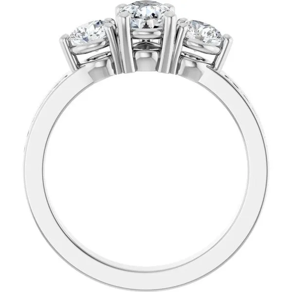 Three-Stone Engagement Ring Image 2 Arezzo Jewelers Elmwood Park, IL