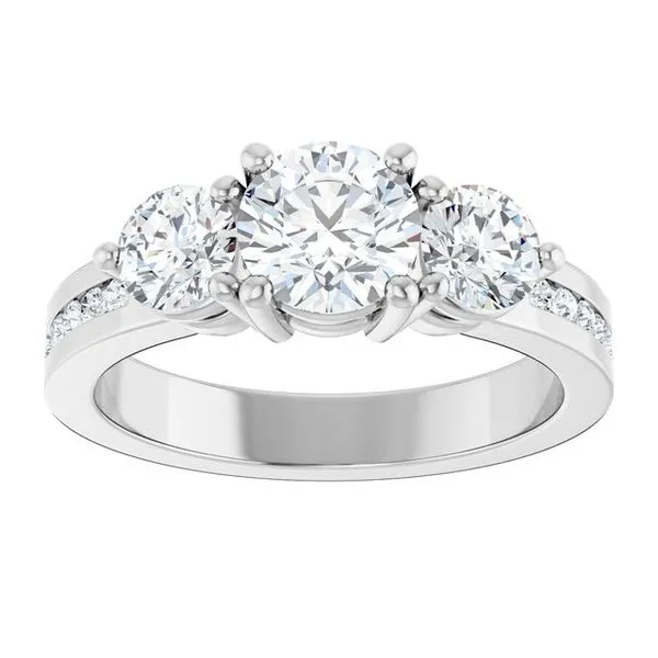 Three-Stone Engagement Ring Image 3 Clater Jewelers Louisville, KY