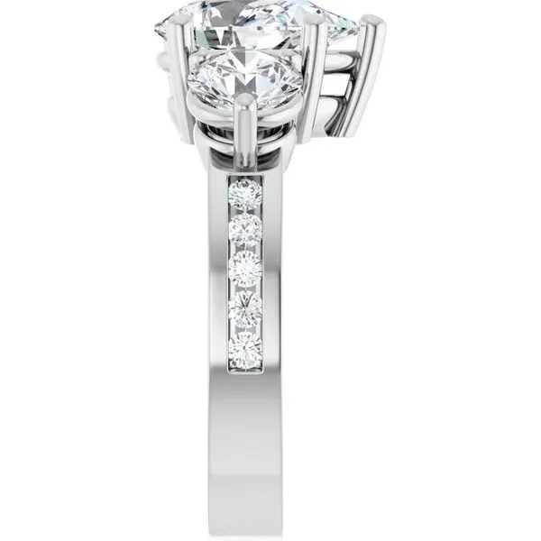Three-Stone Engagement Ring Image 4 Northwood Jewelers Northwood, OH