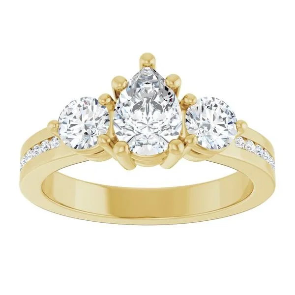 Three-Stone Engagement Ring Image 3 Jimmy Smith Jewelers Decatur, AL