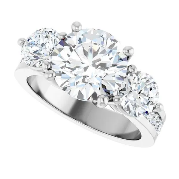 Three-Stone Engagement Ring Image 5 Collard Jewelers League City, TX