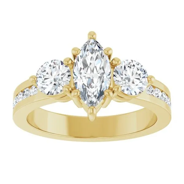 Three-Stone Engagement Ring Image 3 The Ring Austin Round Rock, TX