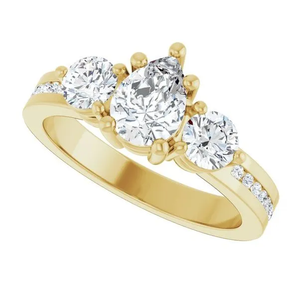 Three-Stone Engagement Ring Image 5 Northwood Jewelers Northwood, OH