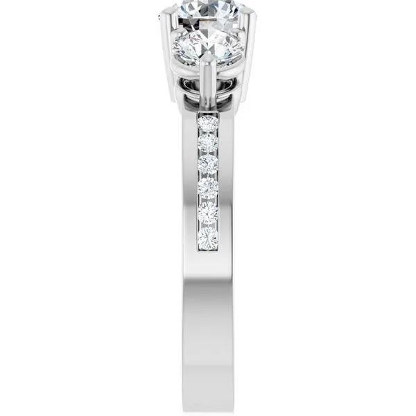 Three-Stone Engagement Ring Image 4 Northwood Jewelers Northwood, OH