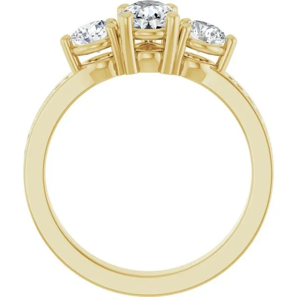 Three-Stone Engagement Ring Image 2 Northwood Jewelers Northwood, OH