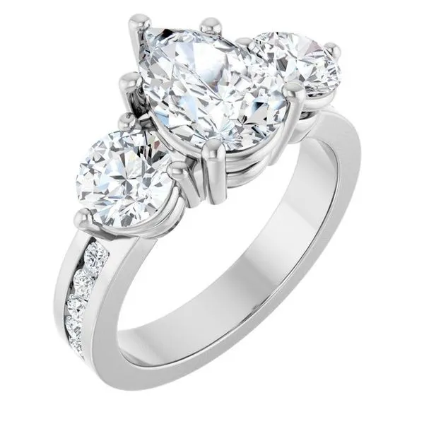 Three-Stone Engagement Ring Clater Jewelers Louisville, KY