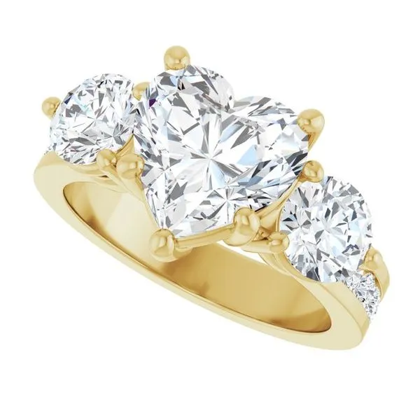 Three-Stone Engagement Ring Image 5 Austin's Fine Diamonds & Jewelry Lyndhurst, NJ