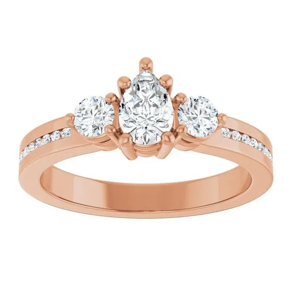 Three-Stone Engagement Ring Image 3 Northwood Jewelers Northwood, OH