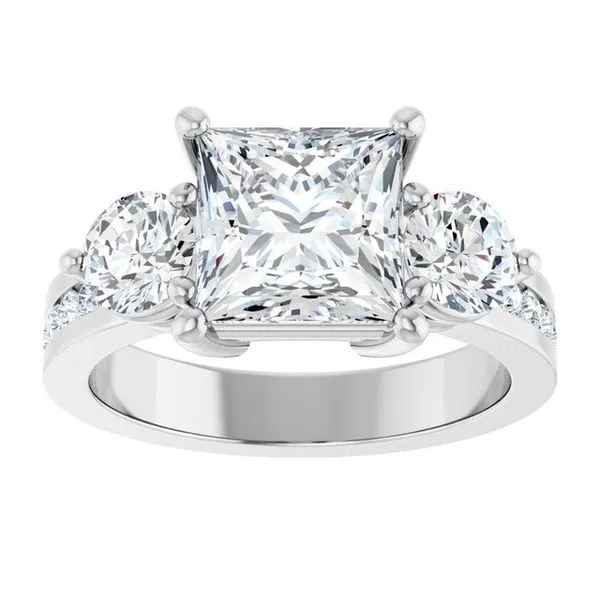 Three-Stone Engagement Ring Image 3 Clater Jewelers Louisville, KY