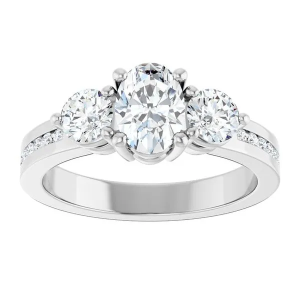 Three-Stone Engagement Ring Image 3 Clater Jewelers Louisville, KY