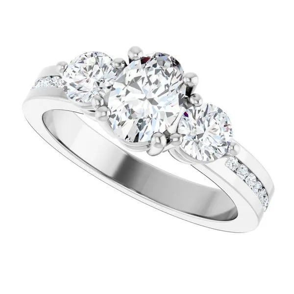 Three-Stone Engagement Ring Image 5 Clater Jewelers Louisville, KY