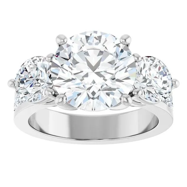 Three-Stone Engagement Ring Image 3 Arezzo Jewelers Elmwood Park, IL