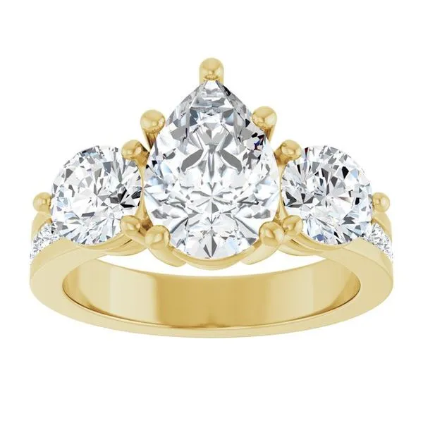 Three-Stone Engagement Ring Image 3 Clater Jewelers Louisville, KY