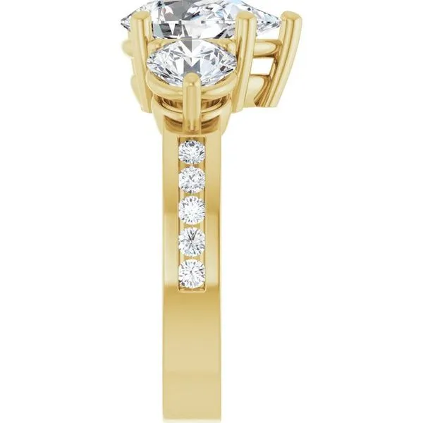 Three-Stone Engagement Ring Image 4 Banks Jewelers Burnsville, NC