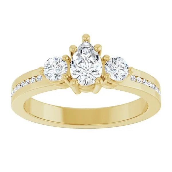 Three-Stone Engagement Ring Image 3 Jimmy Smith Jewelers Decatur, AL