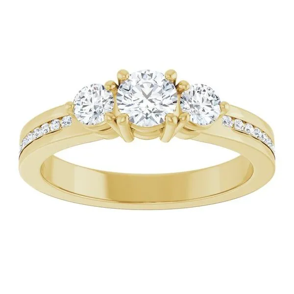 Three-Stone Engagement Ring Image 3 Paul James Jewelers Angels Camp, CA