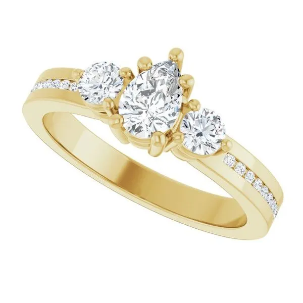 Three-Stone Engagement Ring Image 5 Arezzo Jewelers Elmwood Park, IL