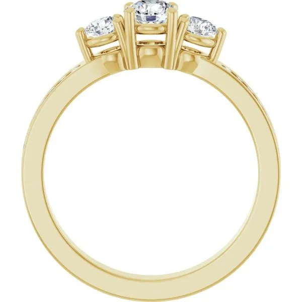 Three-Stone Engagement Ring Image 2 Arezzo Jewelers Elmwood Park, IL