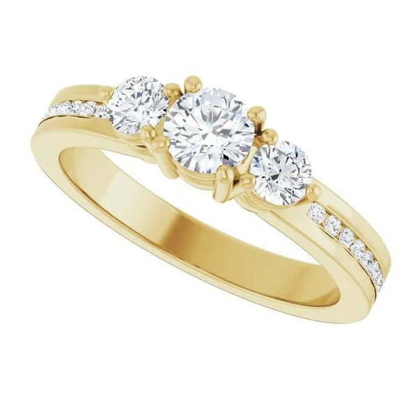 Three-Stone Engagement Ring Image 5 Arezzo Jewelers Elmwood Park, IL