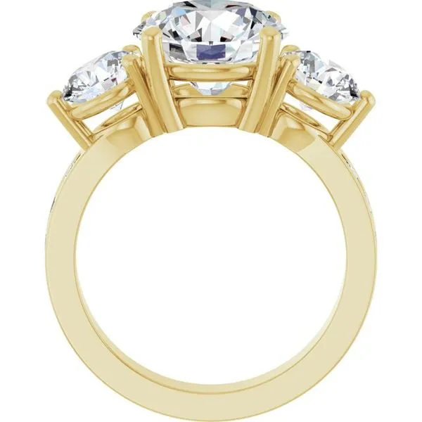 Three-Stone Engagement Ring Image 2 Collard Jewelers League City, TX