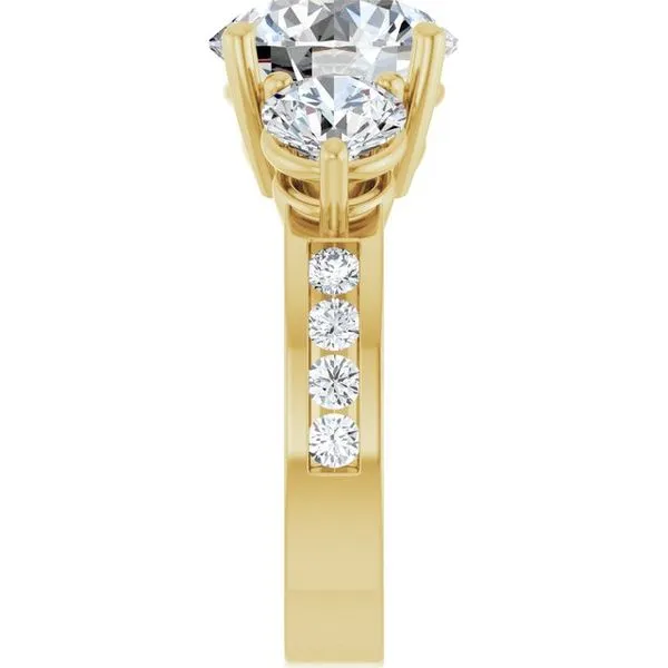 Three-Stone Engagement Ring Image 4 Collard Jewelers League City, TX