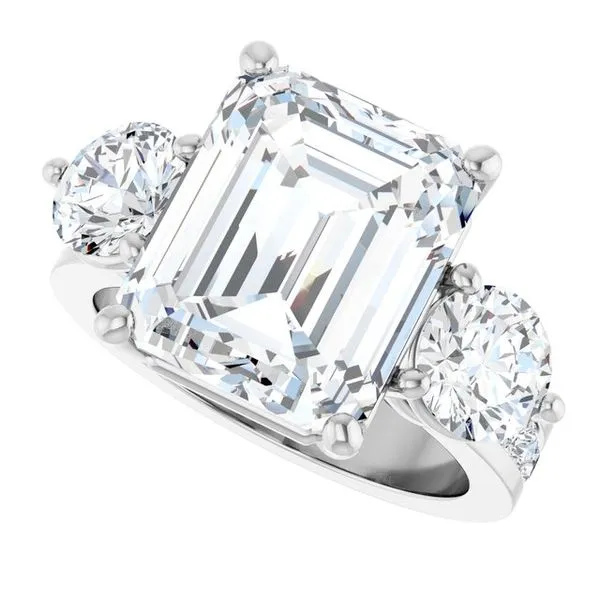 Three-Stone Engagement Ring Image 5 Ask Design Jewelers Olean, NY