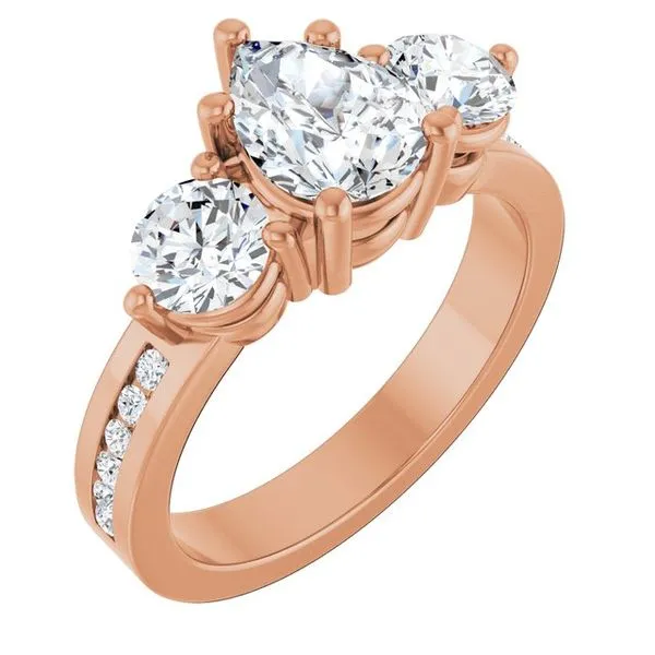 Three-Stone Engagement Ring The Ring Austin Round Rock, TX