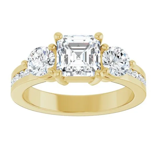 Three-Stone Engagement Ring Image 3 Clater Jewelers Louisville, KY