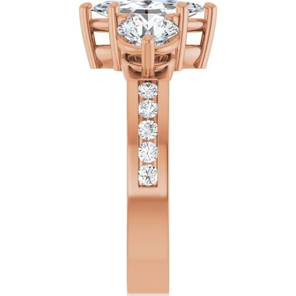 Three-Stone Engagement Ring Image 4 Northwood Jewelers Northwood, OH