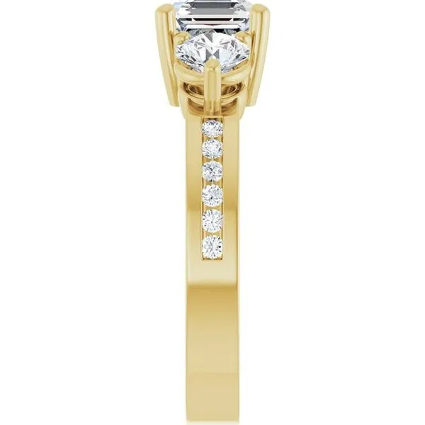 Three-Stone Engagement Ring Image 4 Austin's Fine Diamonds & Jewelry Lyndhurst, NJ