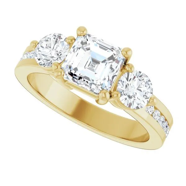 Three-Stone Engagement Ring Image 5 Northwood Jewelers Northwood, OH