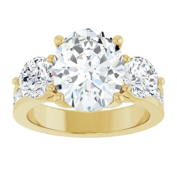 Three-Stone Engagement Ring Image 3 Futer Bros Jewelers York, PA