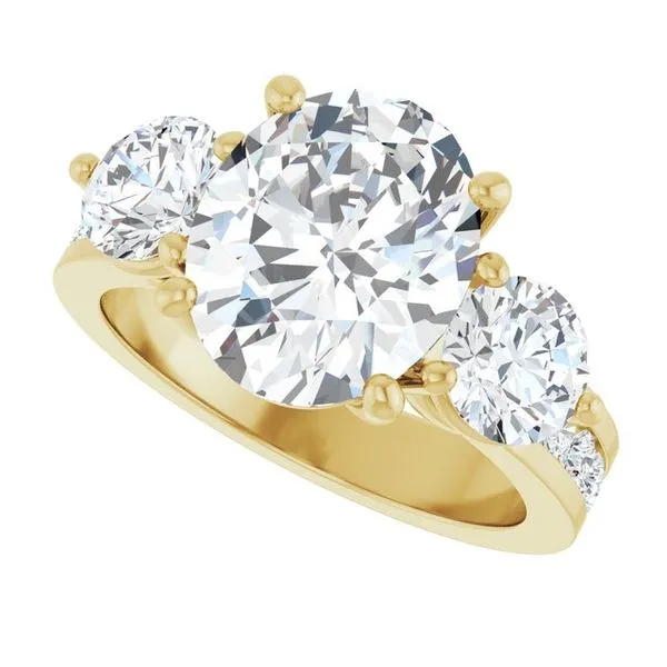 Three-Stone Engagement Ring Image 5 Clater Jewelers Louisville, KY