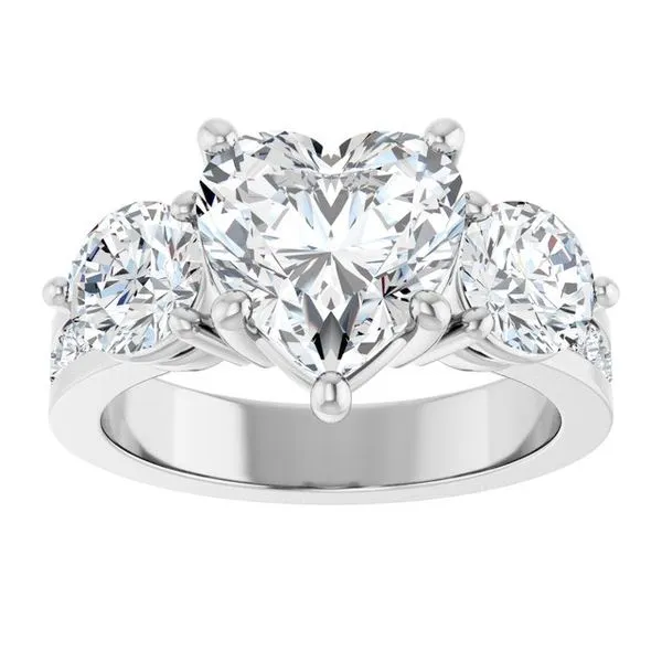 Three-Stone Engagement Ring Image 3 Austin's Fine Diamonds & Jewelry Lyndhurst, NJ