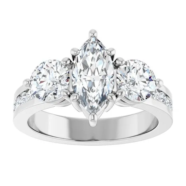 Three-Stone Engagement Ring Image 3 The Ring Austin Round Rock, TX