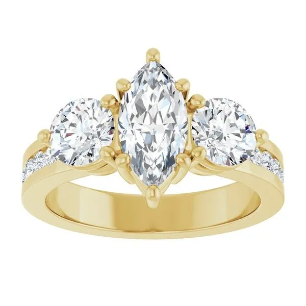 Three-Stone Engagement Ring Image 3 The Ring Austin Round Rock, TX