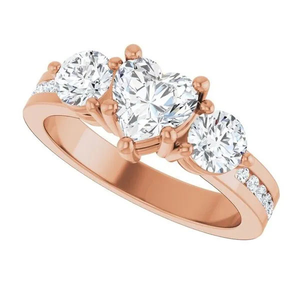 Three-Stone Engagement Ring Image 5 Raleigh Diamond Fine Jewelry Raleigh, NC