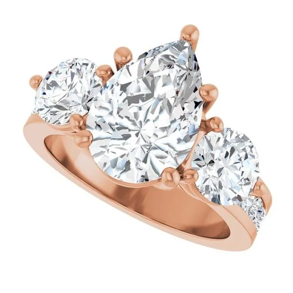 Three-Stone Engagement Ring Image 5 Berilian Jewelers Folsom, CA