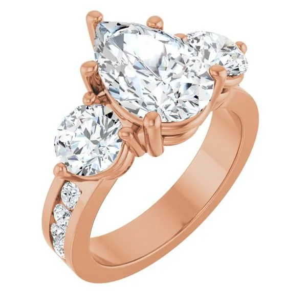 Three-Stone Engagement Ring The Ring Austin Round Rock, TX