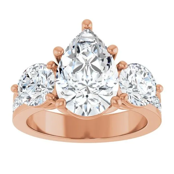 Three-Stone Engagement Ring Image 3 Northwood Jewelers Northwood, OH