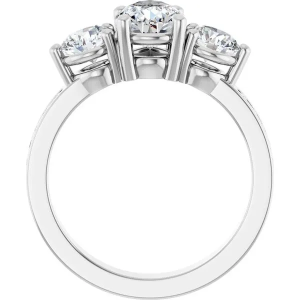 Three-Stone Engagement Ring Image 2 Jimmy Smith Jewelers Decatur, AL