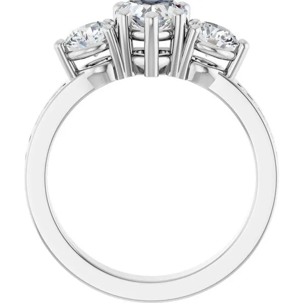 Three-Stone Engagement Ring Image 2 Arezzo Jewelers Elmwood Park, IL