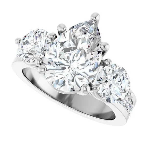 Three-Stone Engagement Ring Image 5 Clater Jewelers Louisville, KY