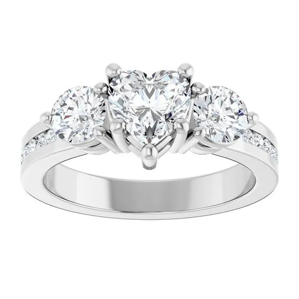 Three-Stone Engagement Ring Image 3 Northwood Jewelers Northwood, OH
