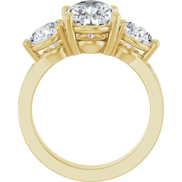 Three-Stone Engagement Ring Image 2 Arezzo Jewelers Elmwood Park, IL