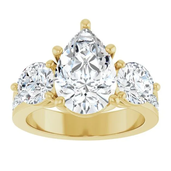 Three-Stone Engagement Ring Image 3 The Ring Austin Round Rock, TX