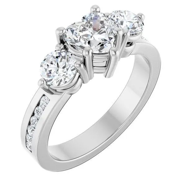 Three-Stone Engagement Ring Clater Jewelers Louisville, KY