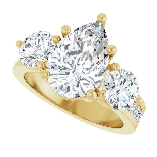 Three-Stone Engagement Ring Image 5 Northwood Jewelers Northwood, OH